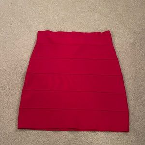 BCBGmaxazria women’s bandaged red skirt
